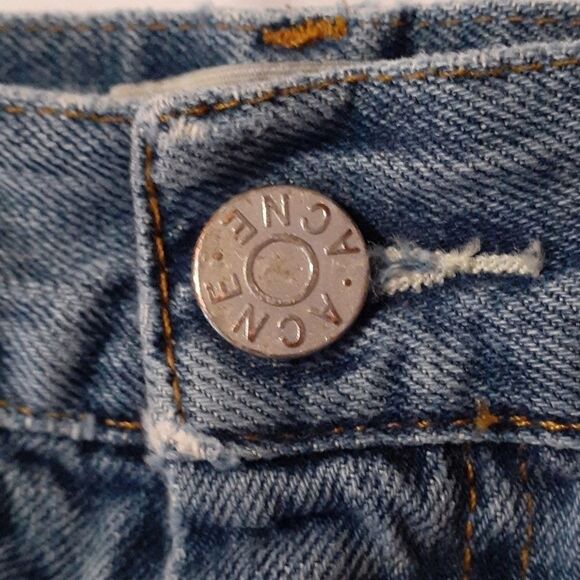 Acne Her Cut Denim Jean Shorts 31" Size Medium - Picture 7 of 7